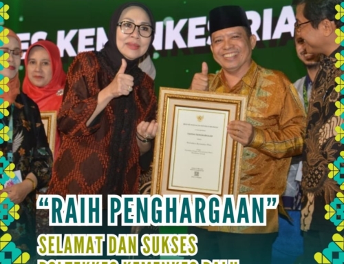 Poltekkes Kemenkes Palu meraih penghargaan dari Menteri Kesehatan RI Bapak Budi Gunadi Sadikin sebagai “Poltekkes dengan Pemanfaatan Hasil Penelitian Terbaik”